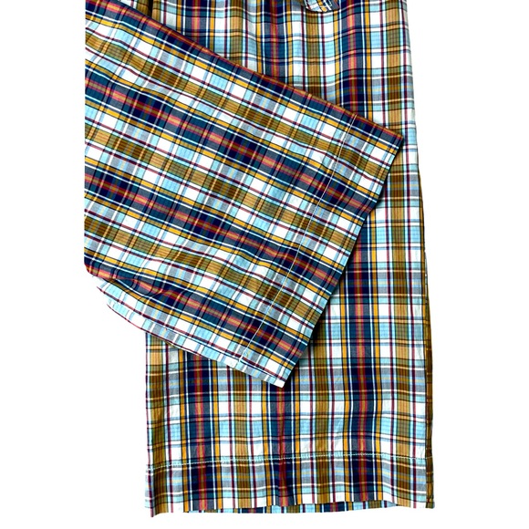 J. Crew Plaid Ankle-Cropped Paperbag Waist Pants in Blue, Cream, Brown - Picture 3 of 9